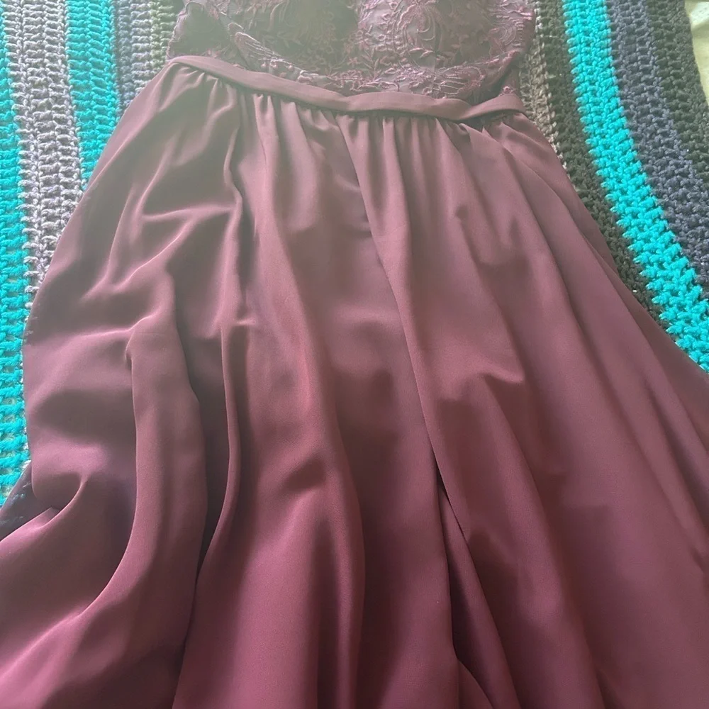 Kennedy Blue Bordeaux Style Iris Bridesmaid Dress Size 8 Wedding Formal - Picture 7 of 7